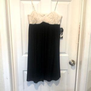 Black and cream sexy Nine West dress , never worn with tags